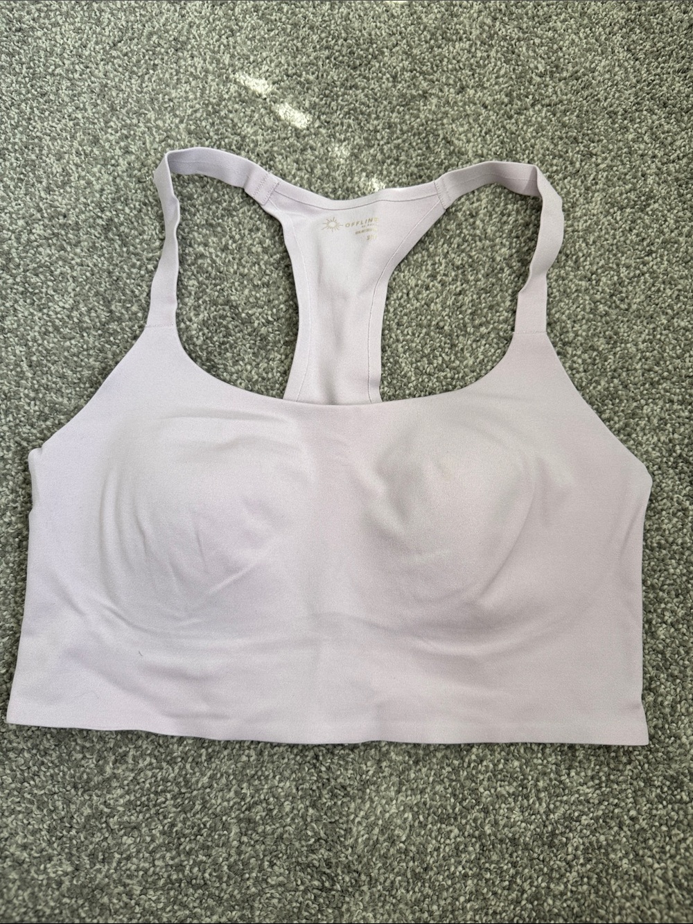 Racerback Stretch Sports Bra in Light Pink